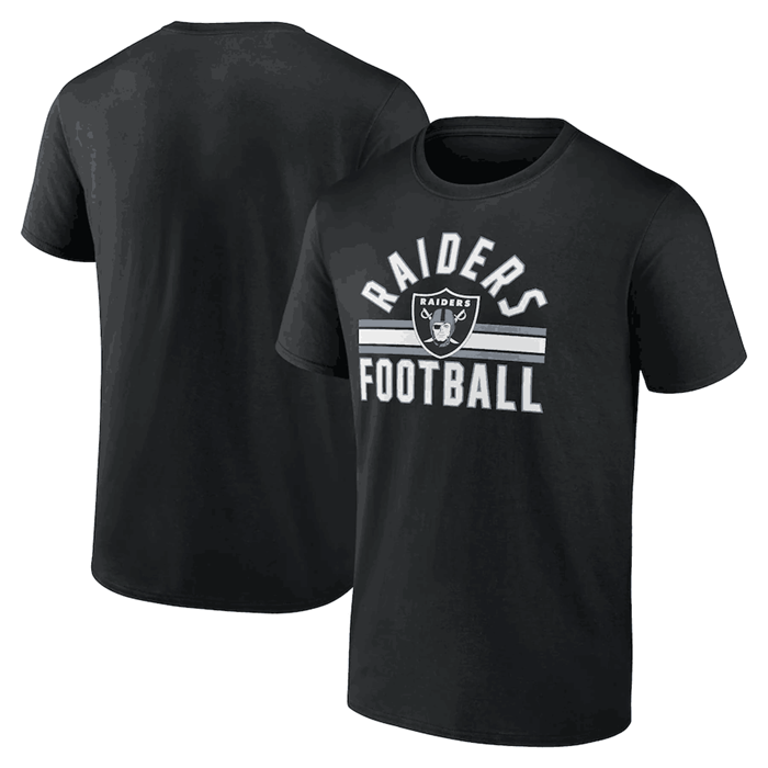 Men's Las Vegas Raiders Black Arch Stripe T-Shirt
